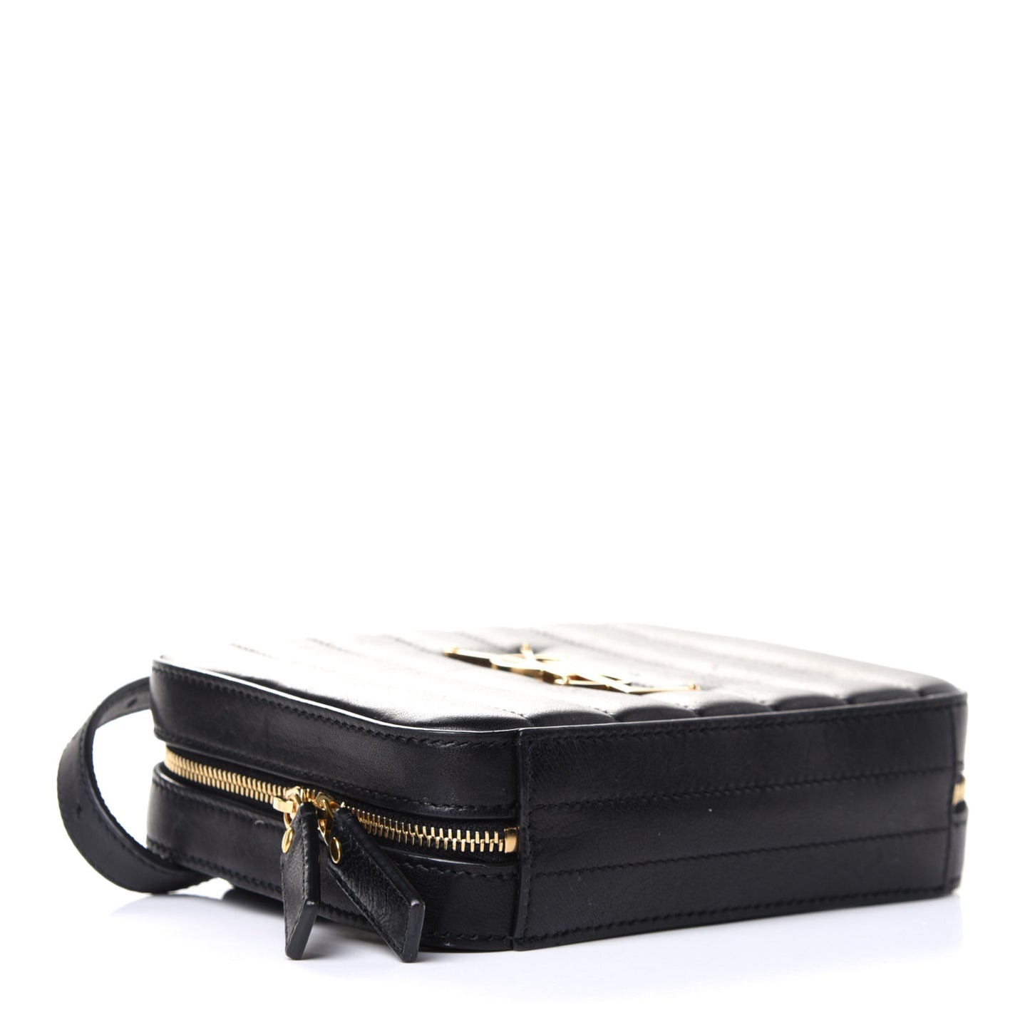 Lambskin Matelasse Vicky Monogram Belt Bag Black