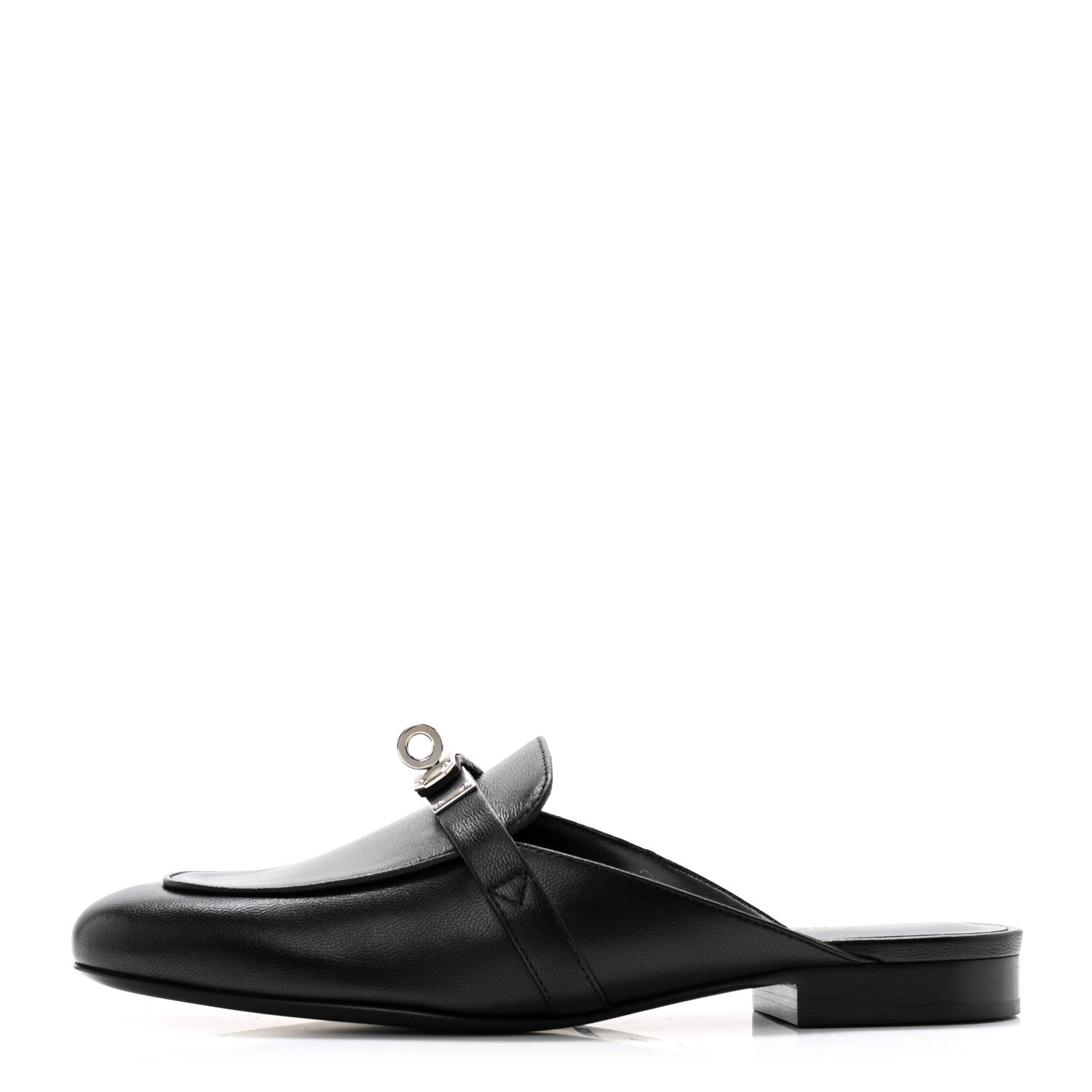 Hermes Goatskin Oz Mules 35 Black 1 of 9