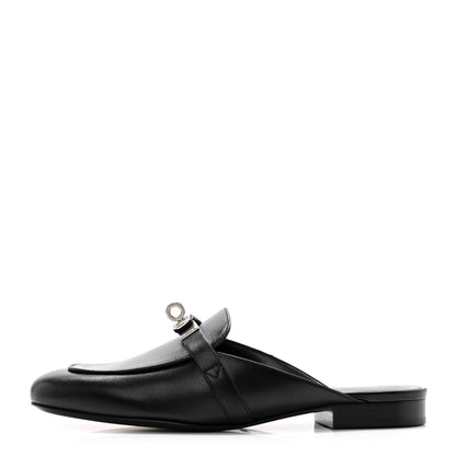 Hermes Goatskin Oz Mules 35 Black 1 of 9