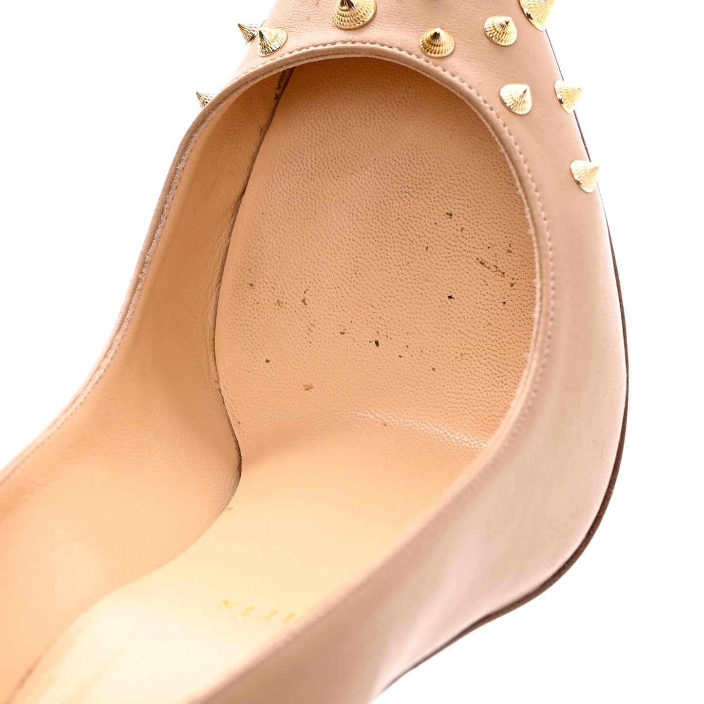 Nappa Spikyshell 100 Pumps 38.5 Nude Gold