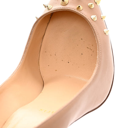 Christian Louboutin Nappa Spikyshell 100 Pumps 38.5 Nude Gold 13 of 14