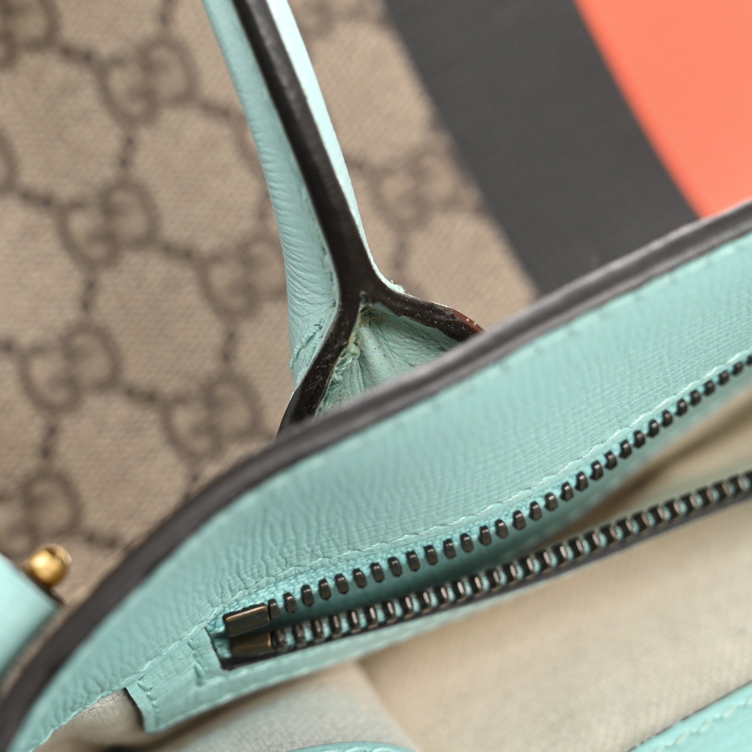 Gucci GG Supreme Monogram Textured Dollar Calfskin Web Gucci Tiger Small Retro Interlocking G Tote Bag Multicolor 11 of 11