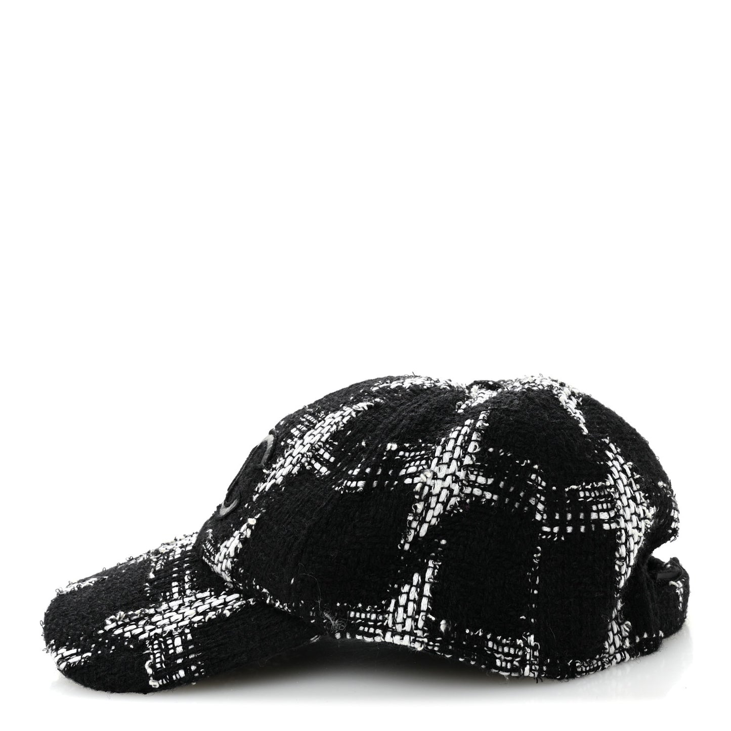 Tweed Cap Hat L  Black White