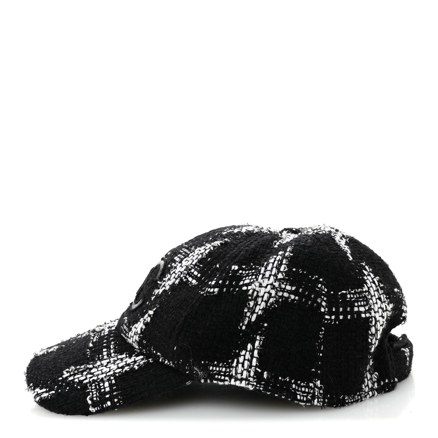 Chanel Tweed Cap Hat L  Black White 4 of 8