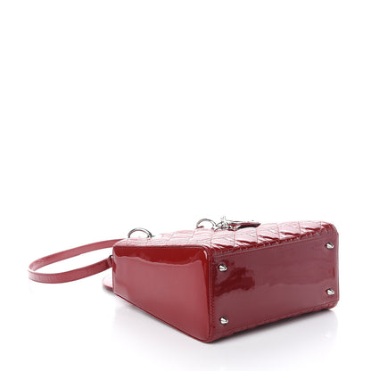 Christian Dior Patent Cannage Medium Lady Dior Red 3 of 7