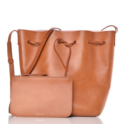 Mansur Gavriel Calfskin Mini Bucket Bag Cammello Rosa 3 of 18