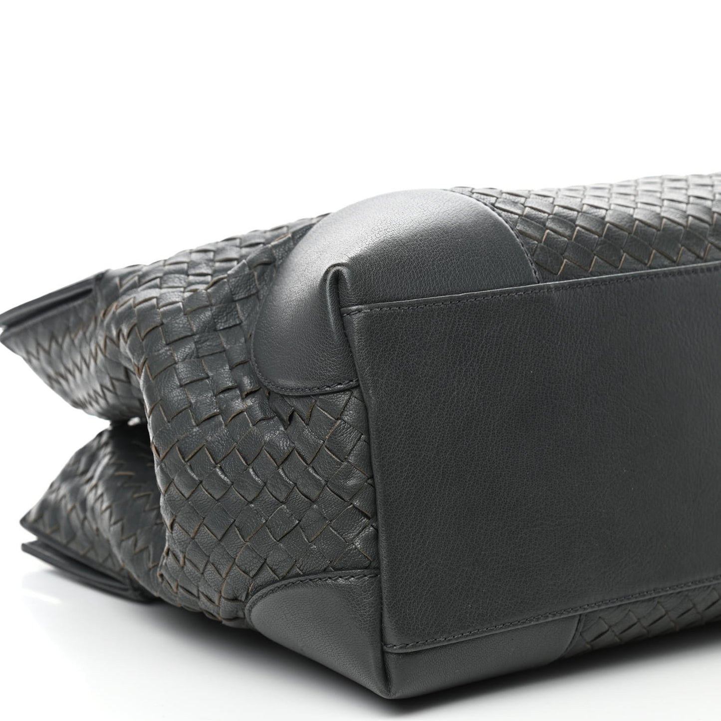 Nappa Intrecciato Large Top Handle Tote Grey