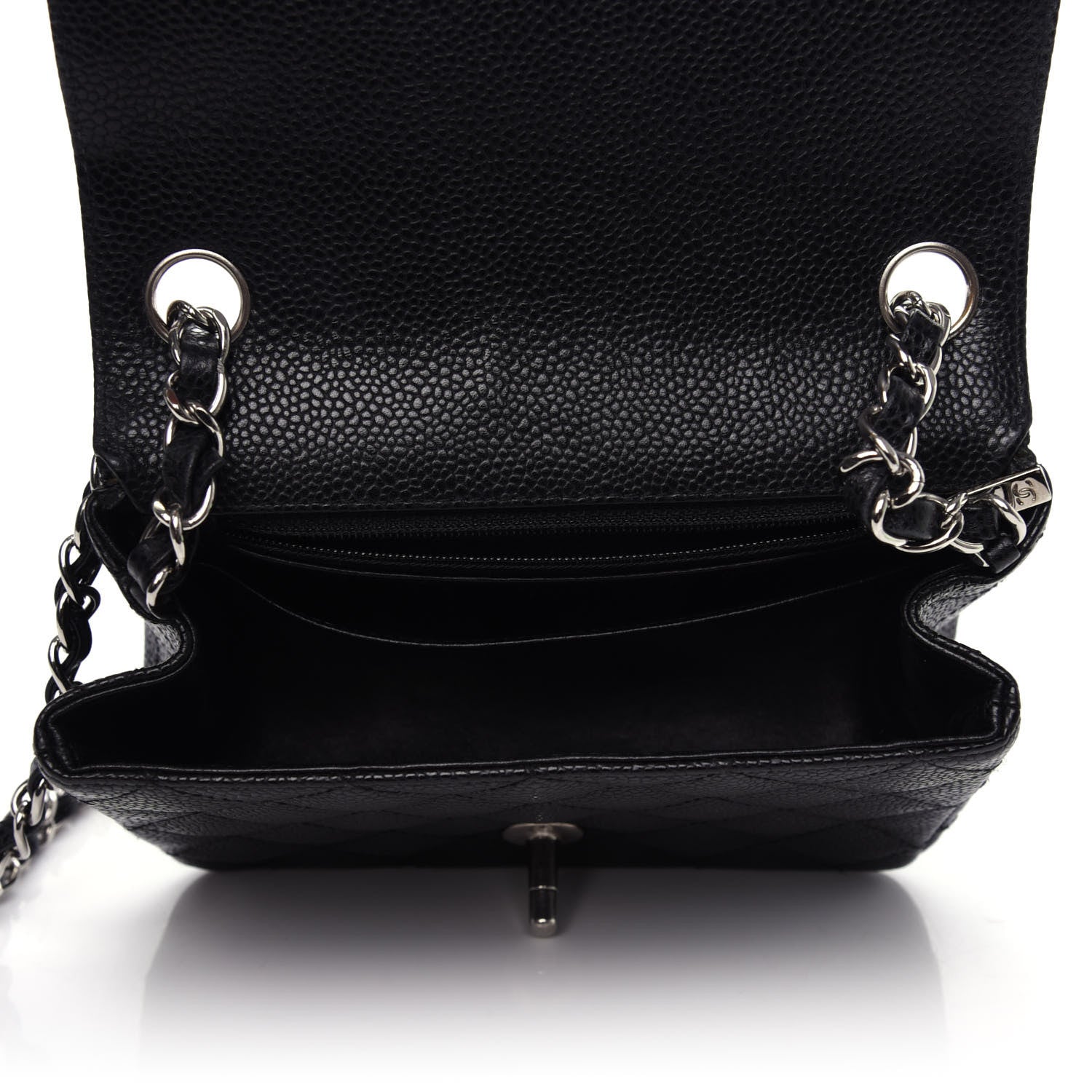 Chanel Caviar Quilted Mini Square Flap Black 5 of 9