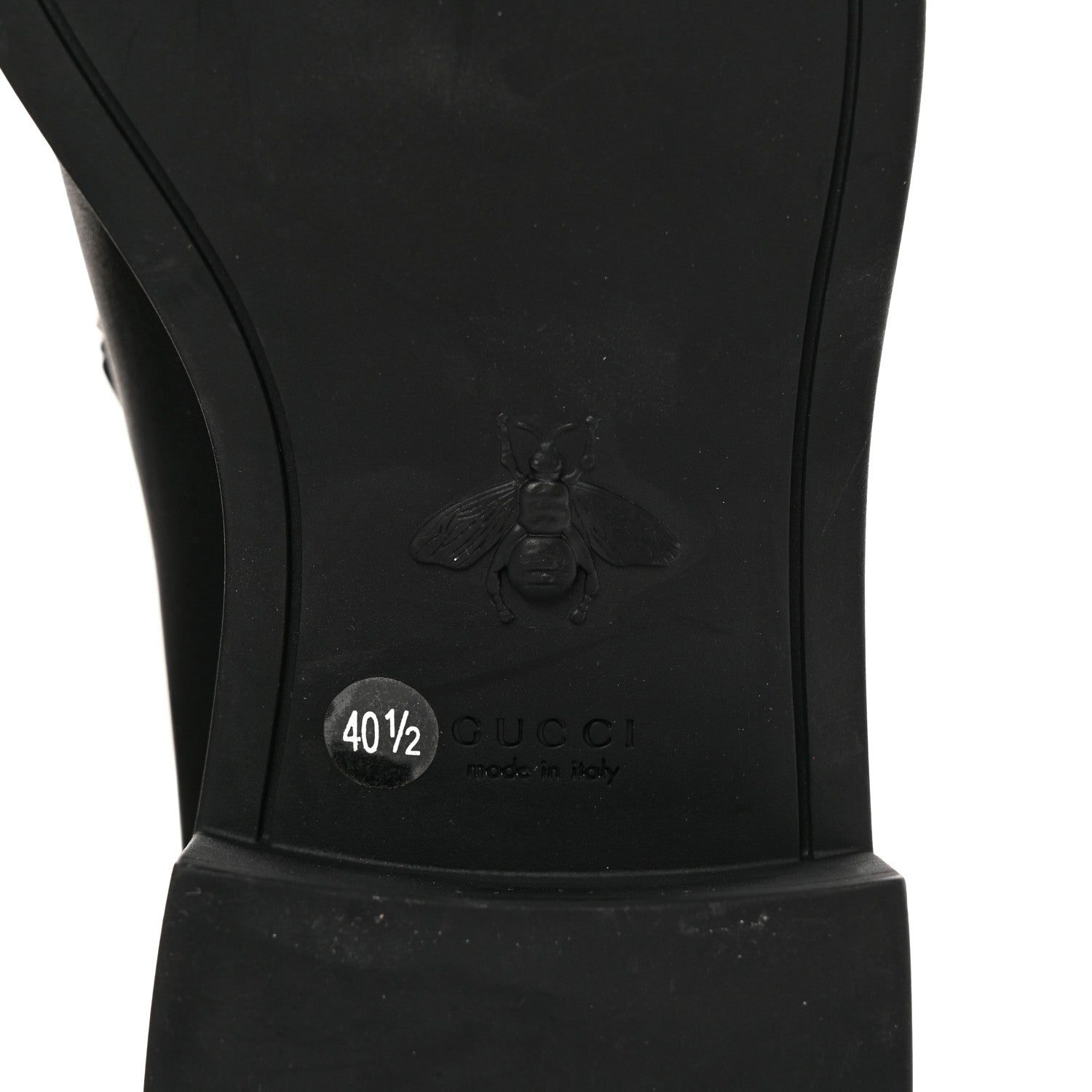 Gucci Flores Calfskin Horsebit Chain Ankle Boots 40.5 Black 6 of 11