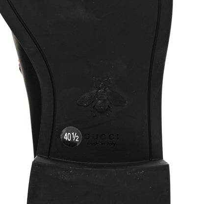 Gucci Flores Calfskin Horsebit Chain Ankle Boots 40.5 Black 6 of 11