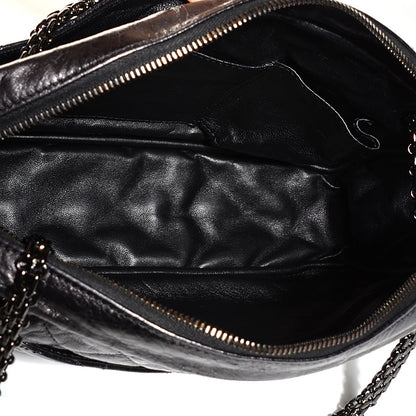 Chanel Metallic Aged Calfskin Quilted Medium Reissue Camera Case Black 5 of 7