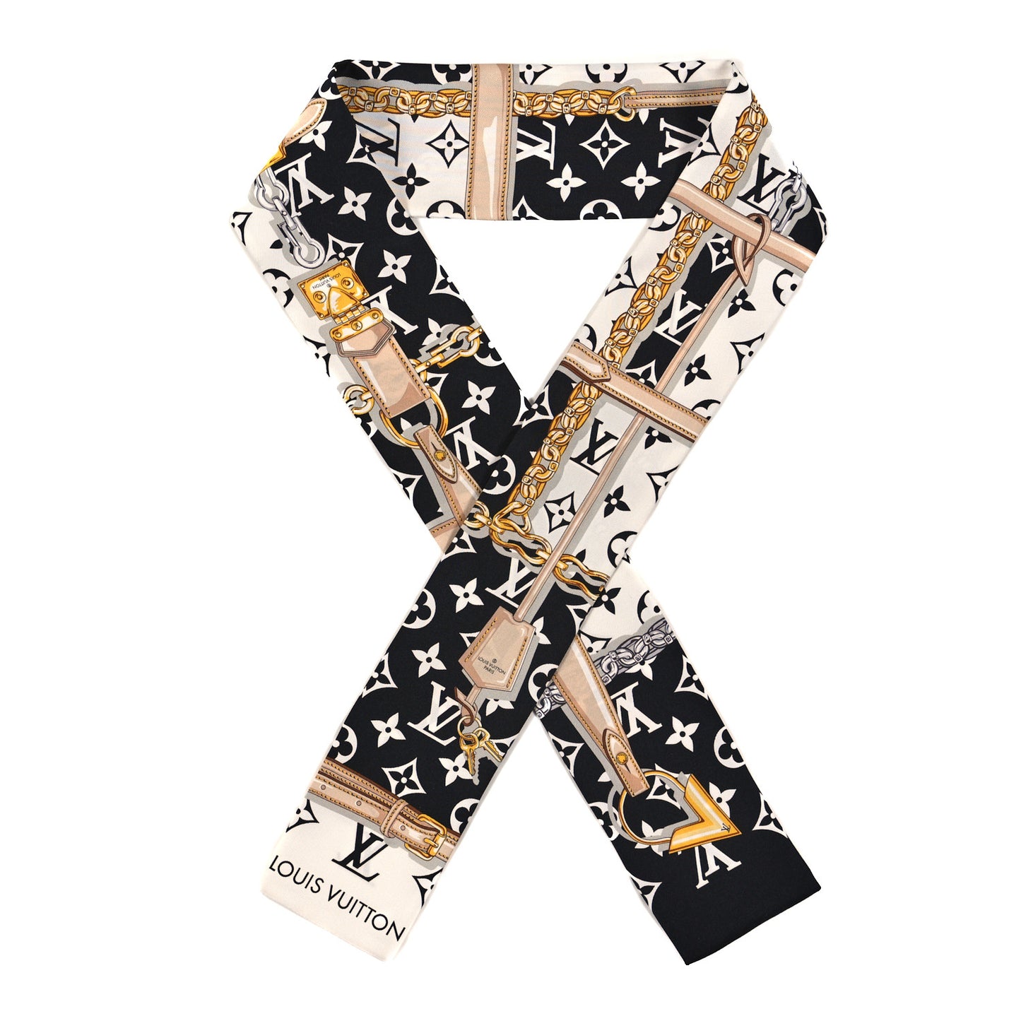Silk Monogram Confidential Bandeau Black