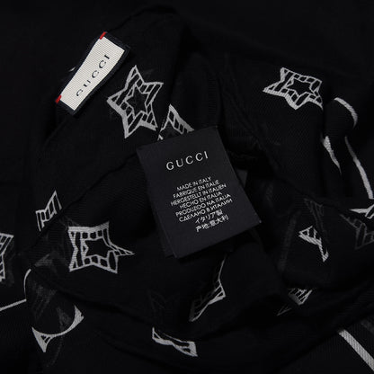 Gucci Cotton Dragon Print Square Scarf Black 3 of 5