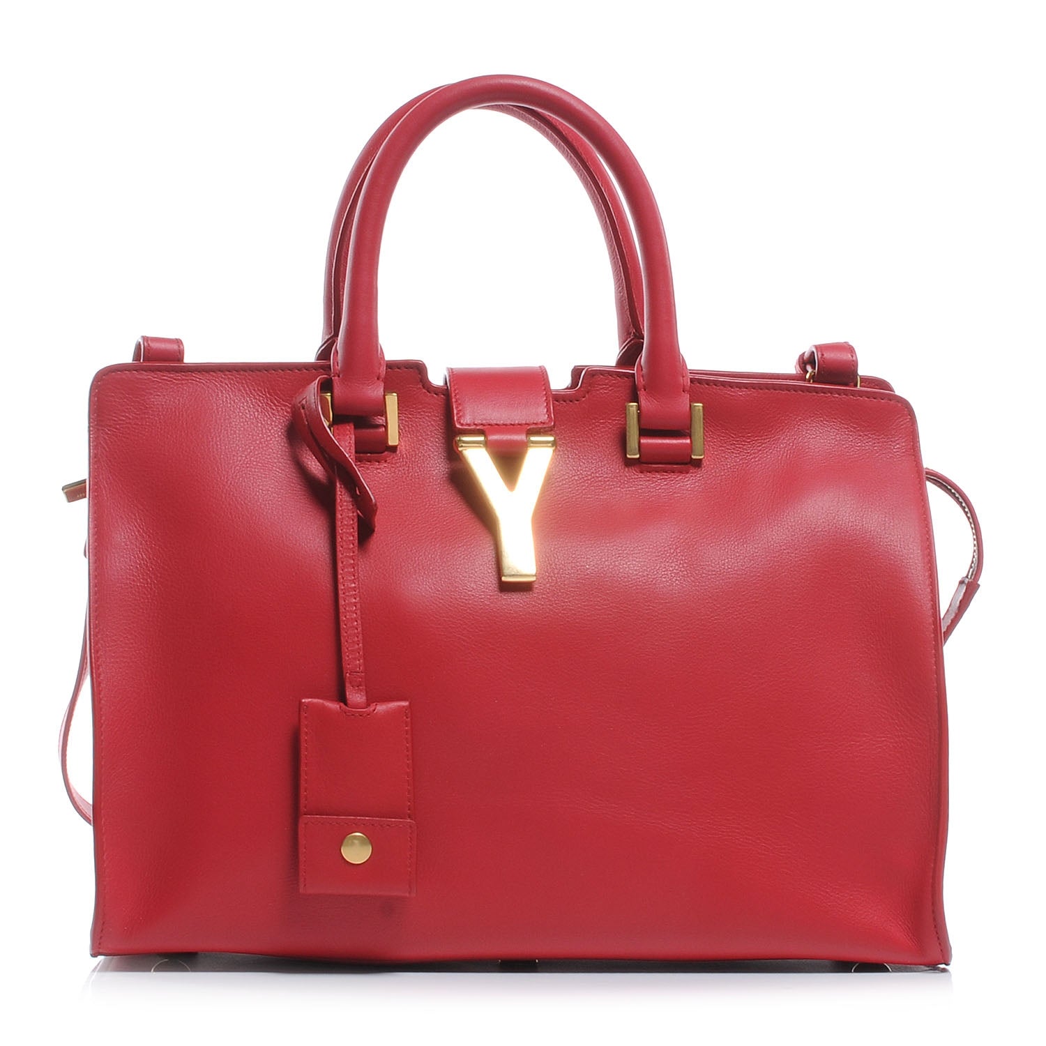 Saint Laurent Leather Small Classic Y Cabas Red 1 of 8