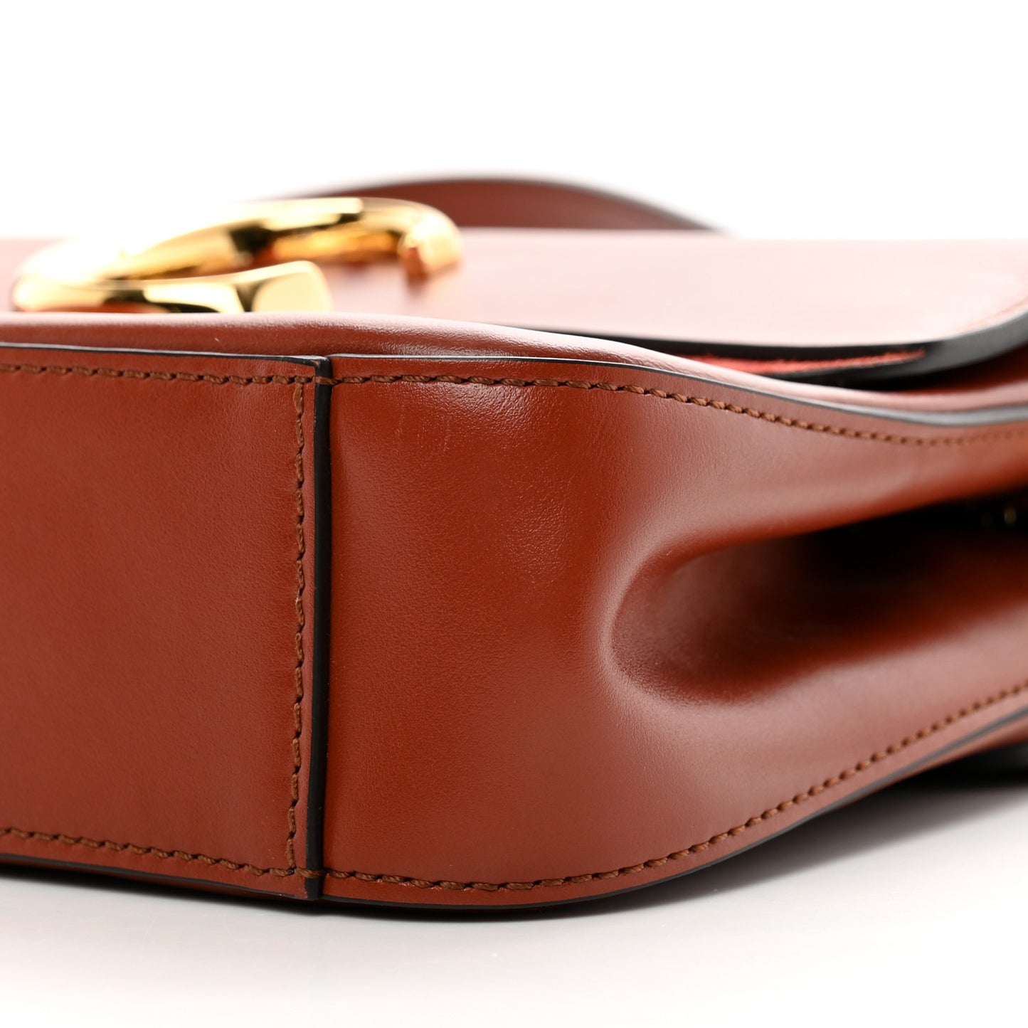 Calfskin Small C Double Carry Sepia Brown