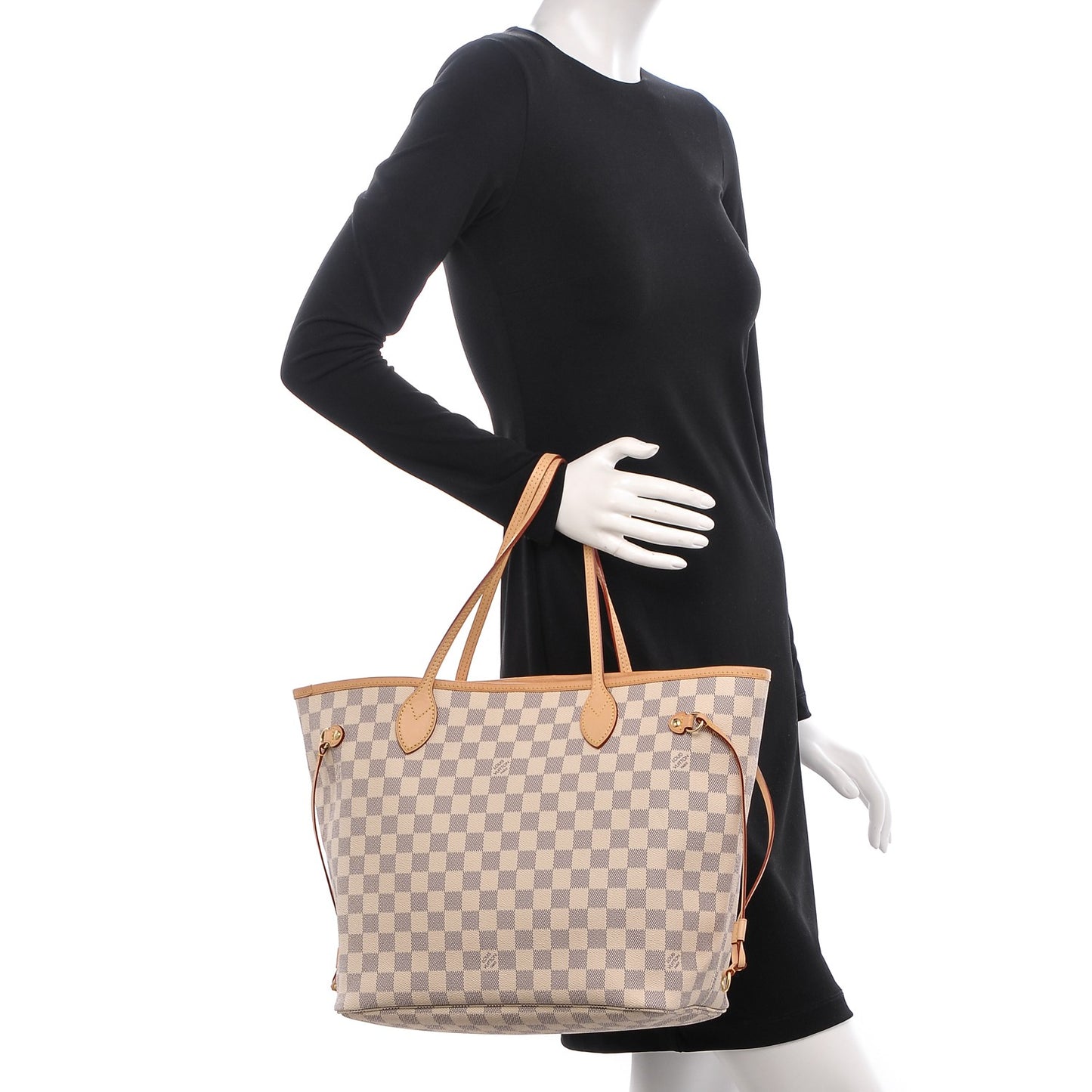 Damier Azur Neo Neverfull MM Rose Ballerine