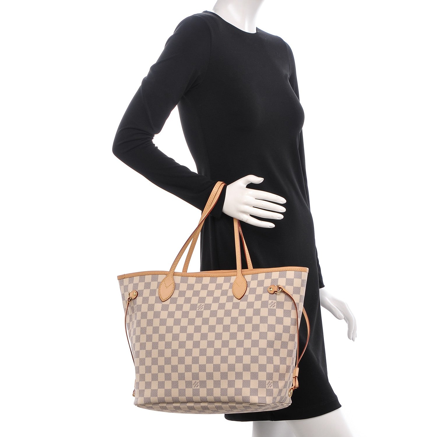 Louis Vuitton Damier Azur Neo Neverfull MM Rose Ballerine 2 of 10