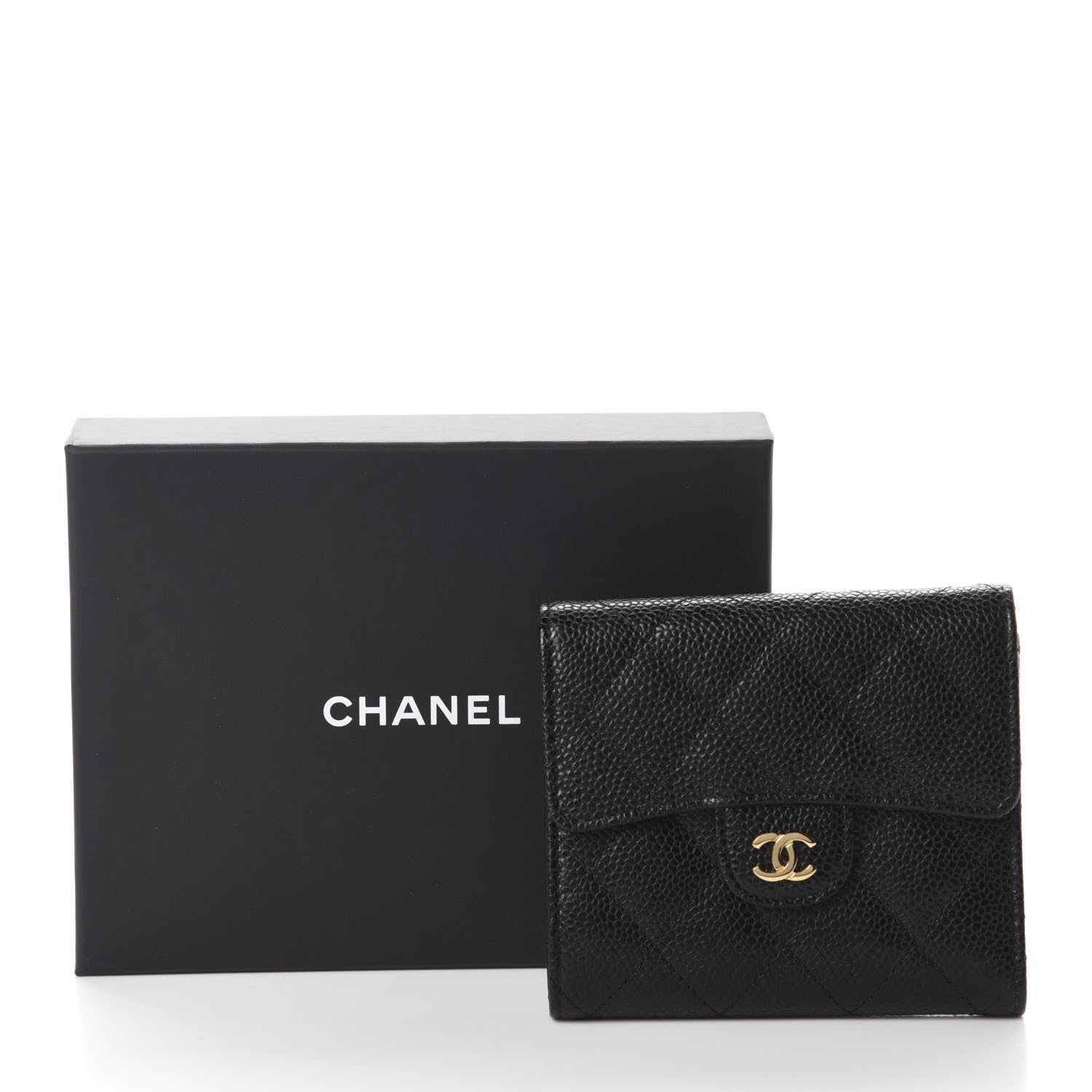 Chanel Caviar Quilted Compact Flap Wallet Black 9 of 9