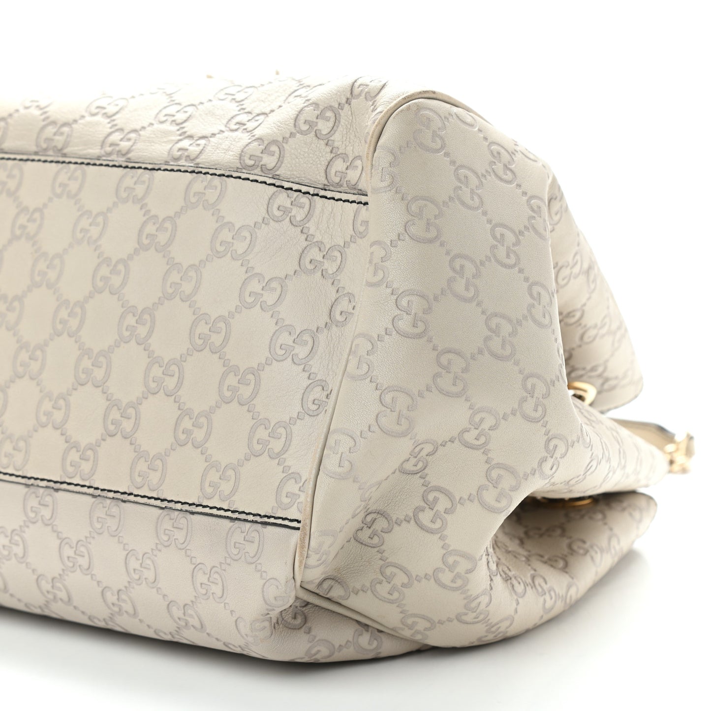 Guccissima Signature Medium Emily Shoulder Bag Mystic White