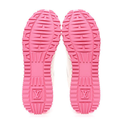 Louis Vuitton Calfskin Monogram Run Away Sneakers 38.5 White Pink 5 of 8
