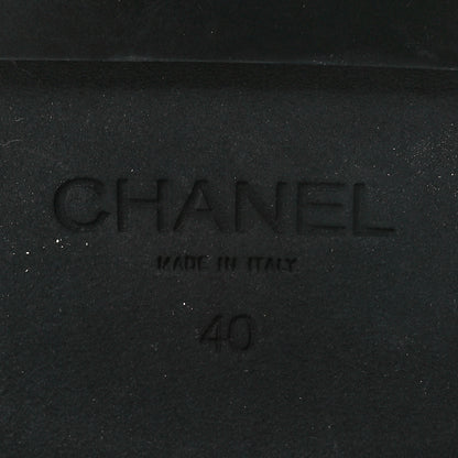 Chanel Calfskin Quilted CC Mocassin Loafers 40 Black 6 of 7