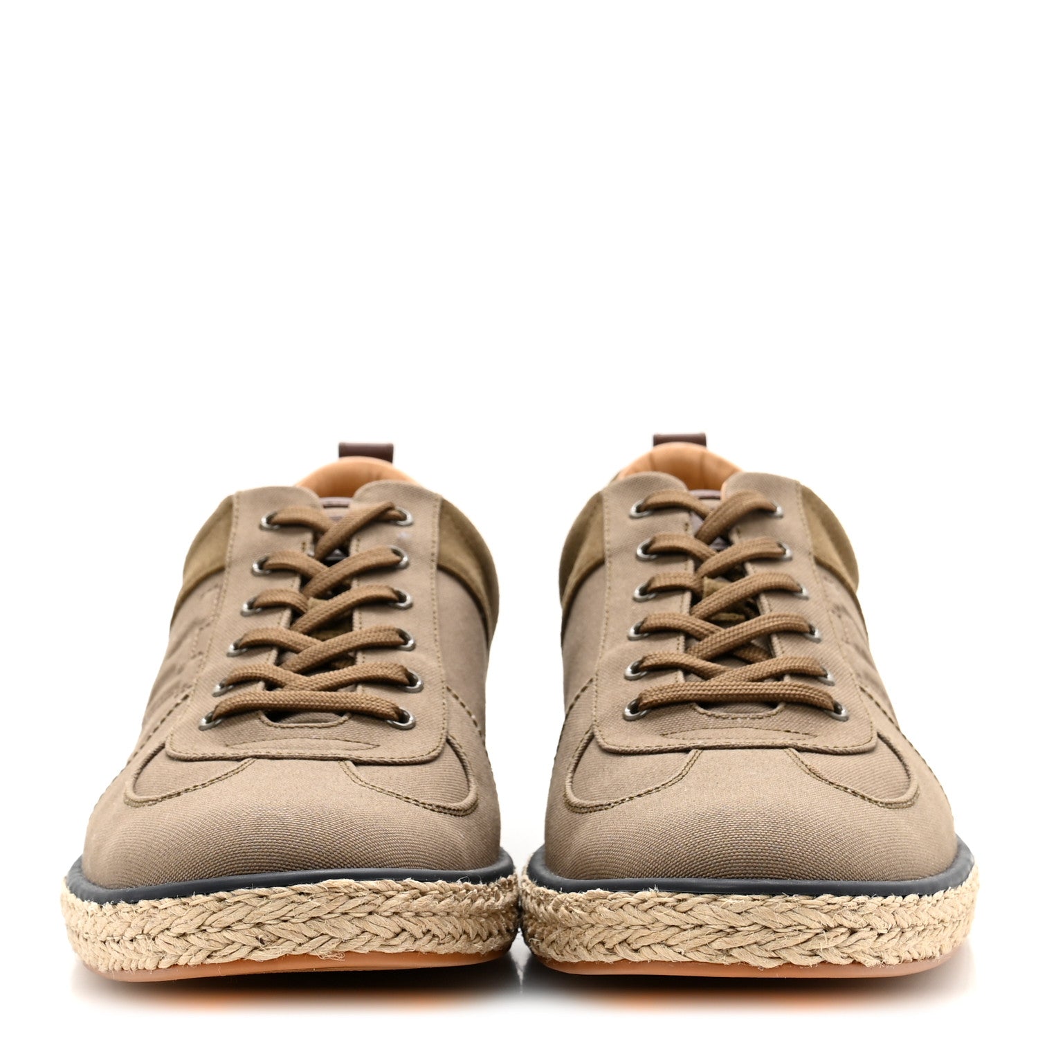 Louis Vuitton Canvas Suede Espadrille Mens Sneakers 10 Green 3 of 9