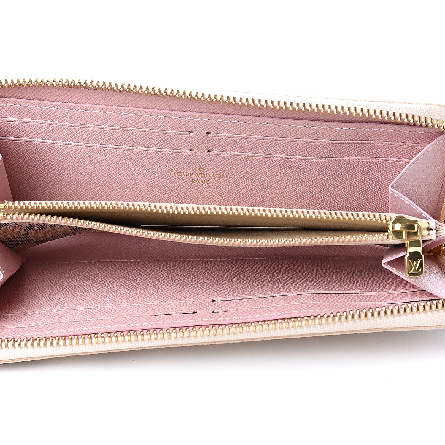 Louis Vuitton Damier Azur Clemence Wallet Rose Ballerine 4 of 8