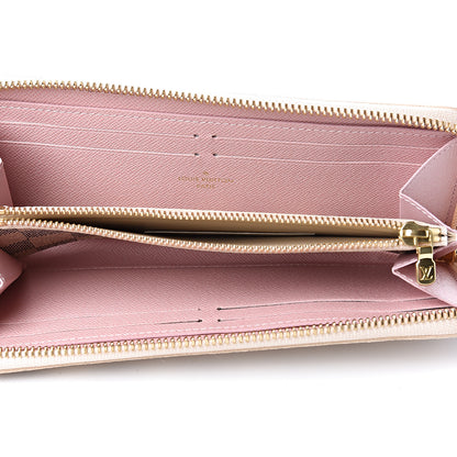 Louis Vuitton Damier Azur Clemence Wallet Rose Ballerine 4 of 8