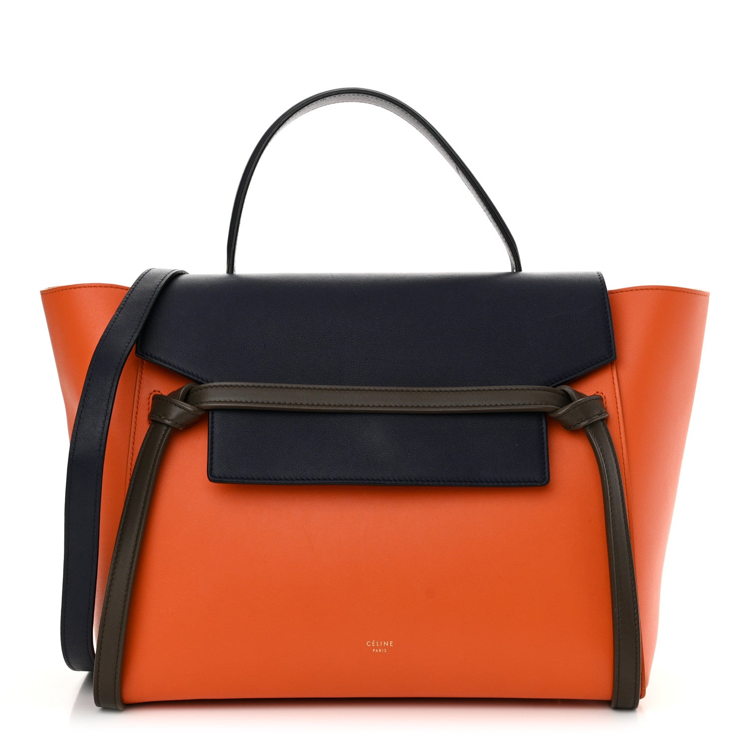 Celine Smooth Calfskin Mini Tri-Color Belt Bag Orange 1 of 12