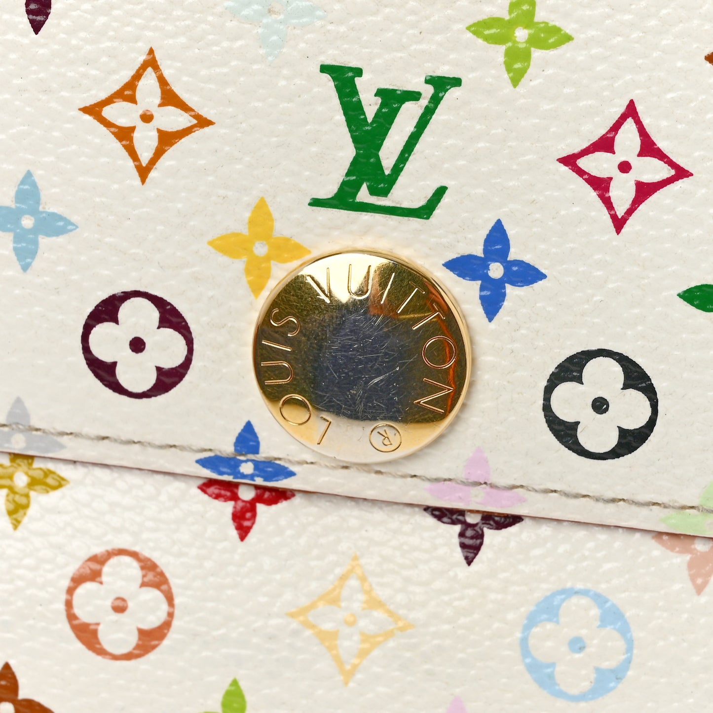 Monogram Multicolor Sarah Wallet White Litchi