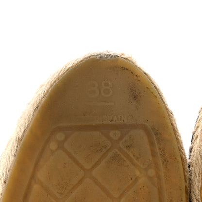Chanel Lambskin CC Espadrilles 38 Black 8 of 8