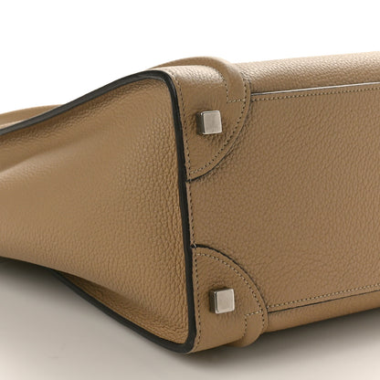 Celine Drummed Calfskin Micro Luggage Dune 9 of 11