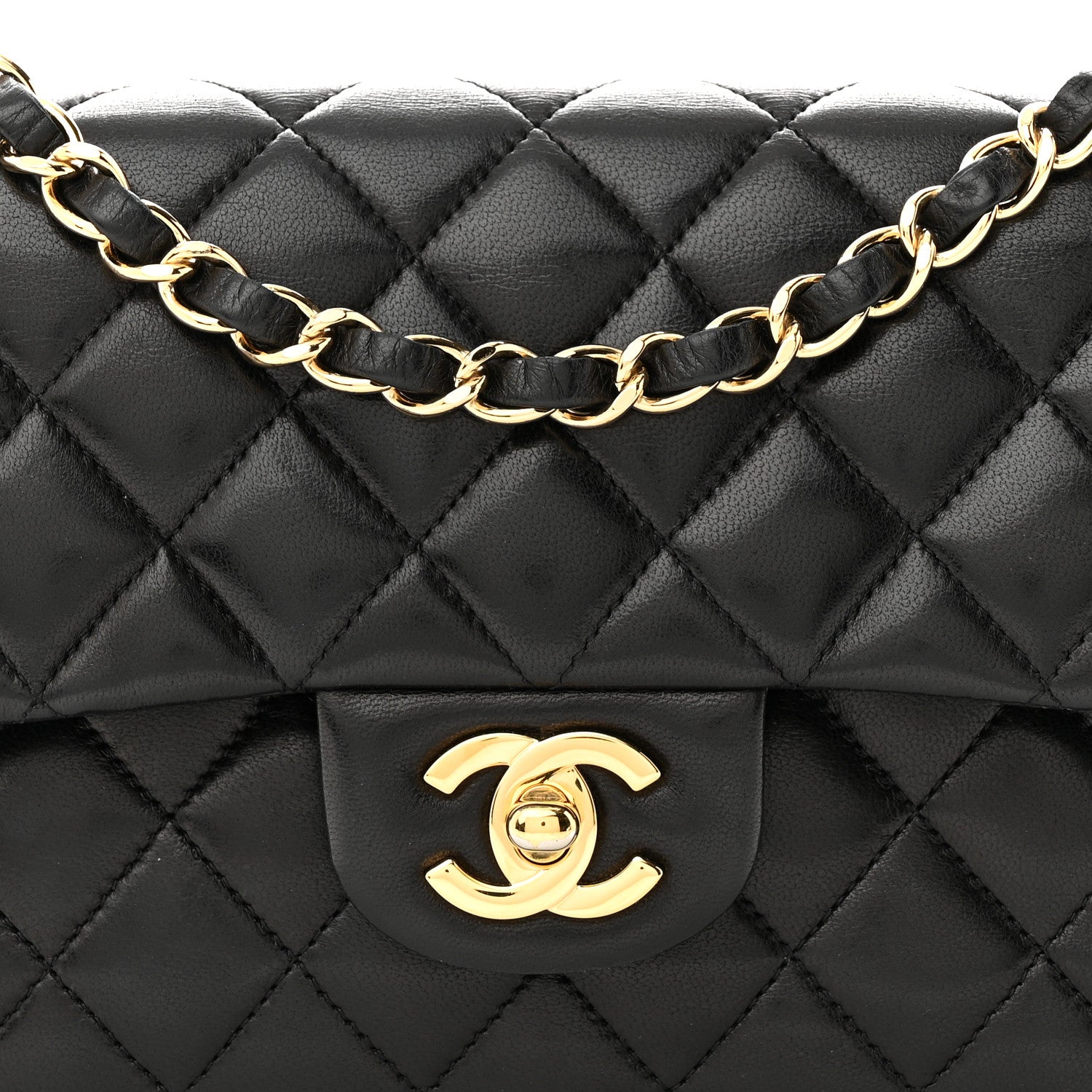 Chanel Lambskin Quilted Small Double Flap Black 8 of 12