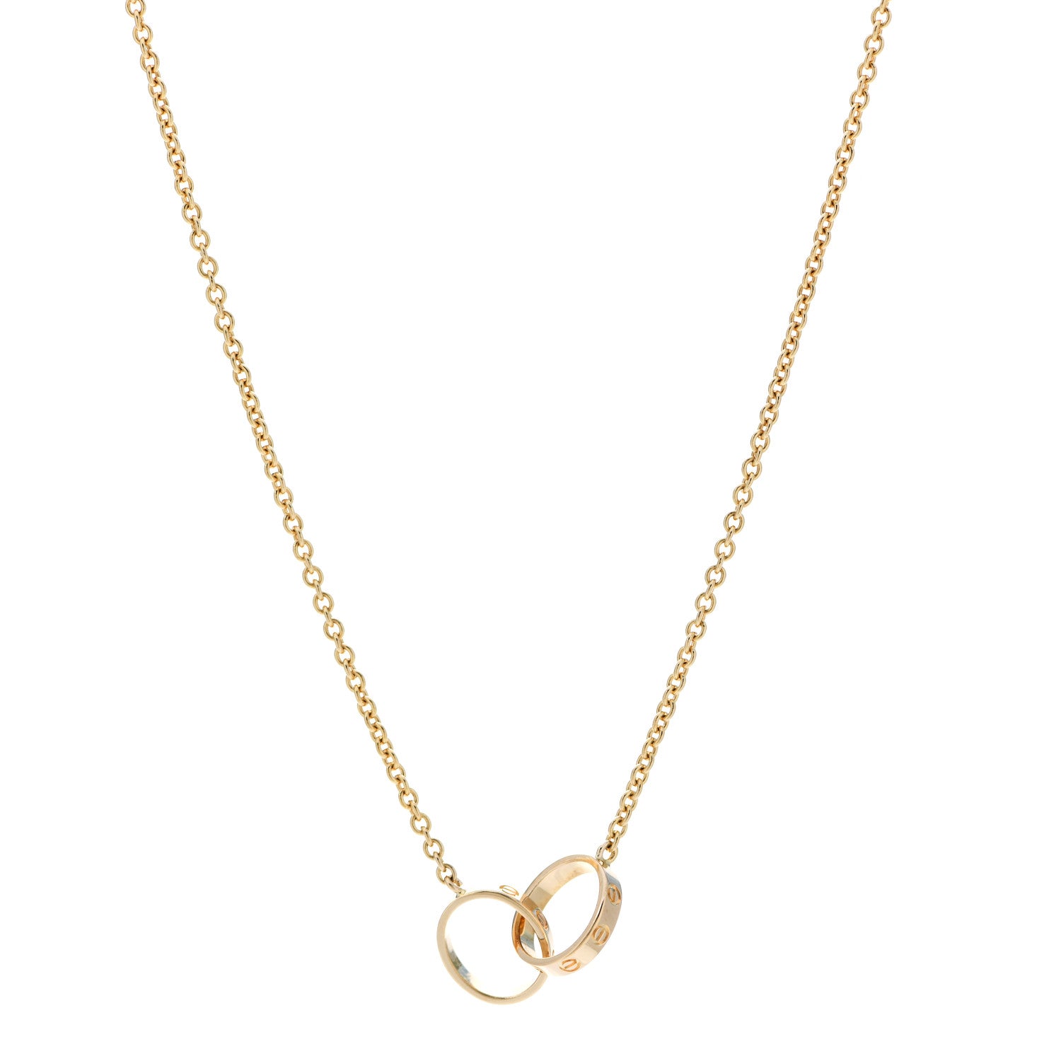 Cartier 18K Yellow Gold Interlocking LOVE Necklace 1 of 6