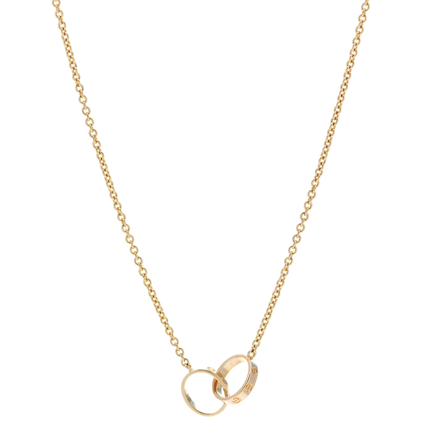 18K Yellow Gold Interlocking LOVE Necklace