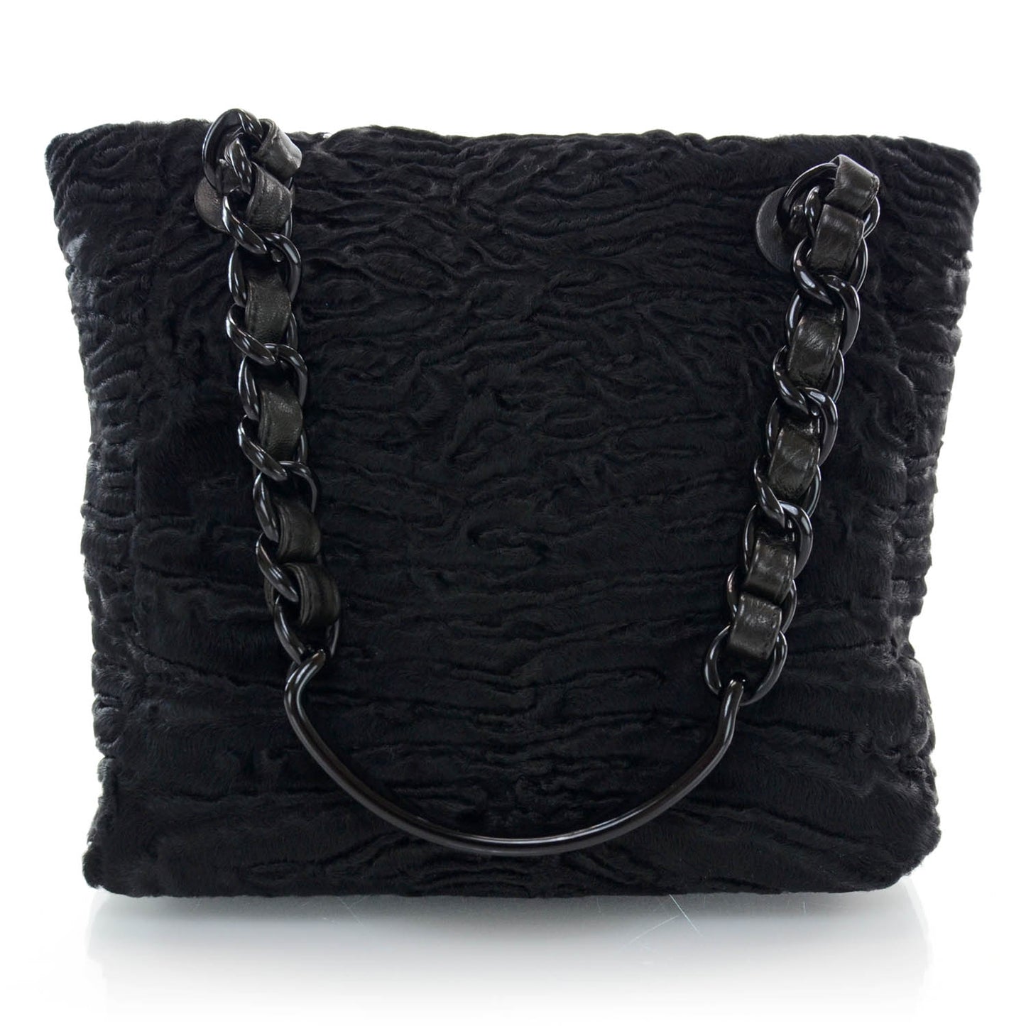 Persian Lamb Fur Tote Black
