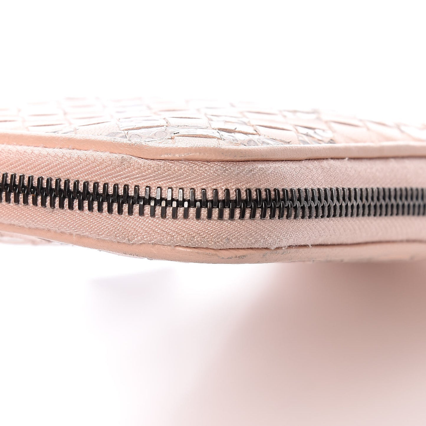 Nappa Intrecciato Ayers Zip Around Wallet Flamingo
