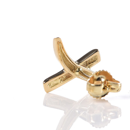 Tiffany 18K Yellow Gold Paloma's Graffiti X Earrings 4 of 5