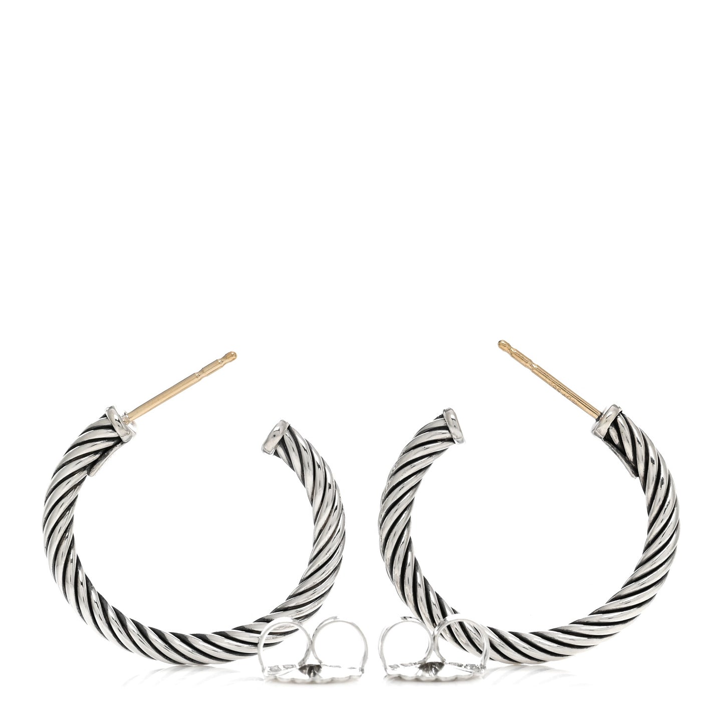 Sterling Silver Small Cable Classics Hoop Earrings