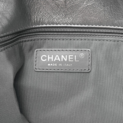 Chanel Metallic Crackled Calfskin Quilted Large Big Bang Hobo Silver 6 of 10