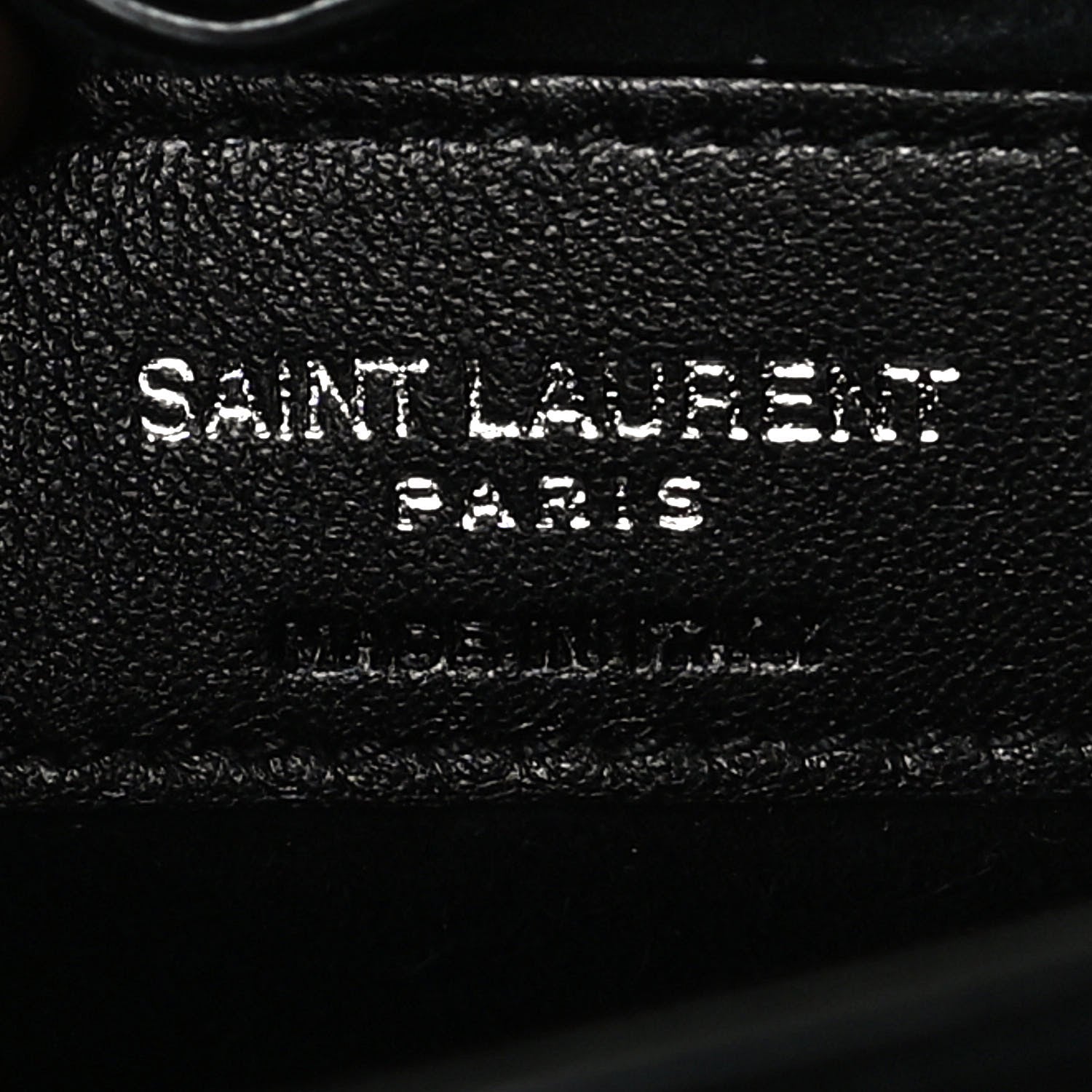 Saint Laurent Calfskin Crocodile Embossed Medium Monogram Sunset Black 7 of 13