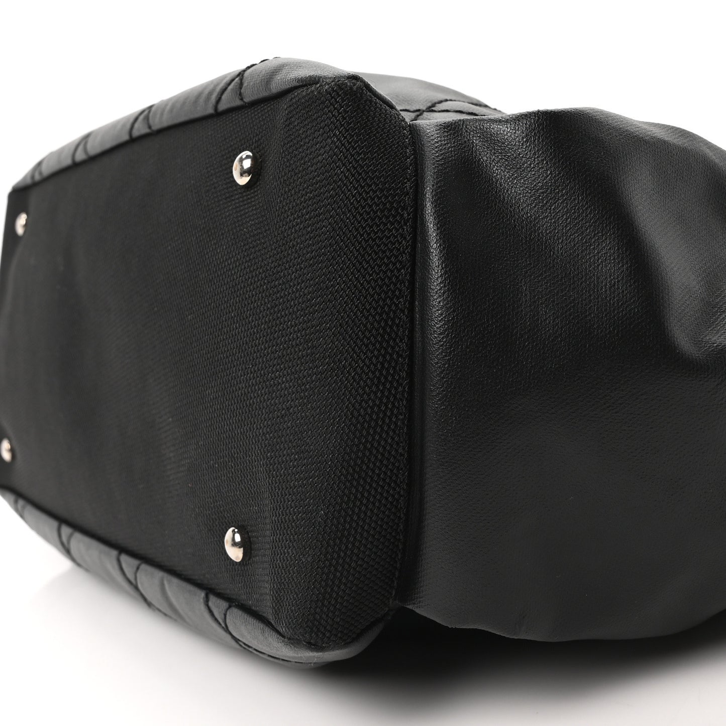 Coated Canvas Large Paris Biarritz Tote Black