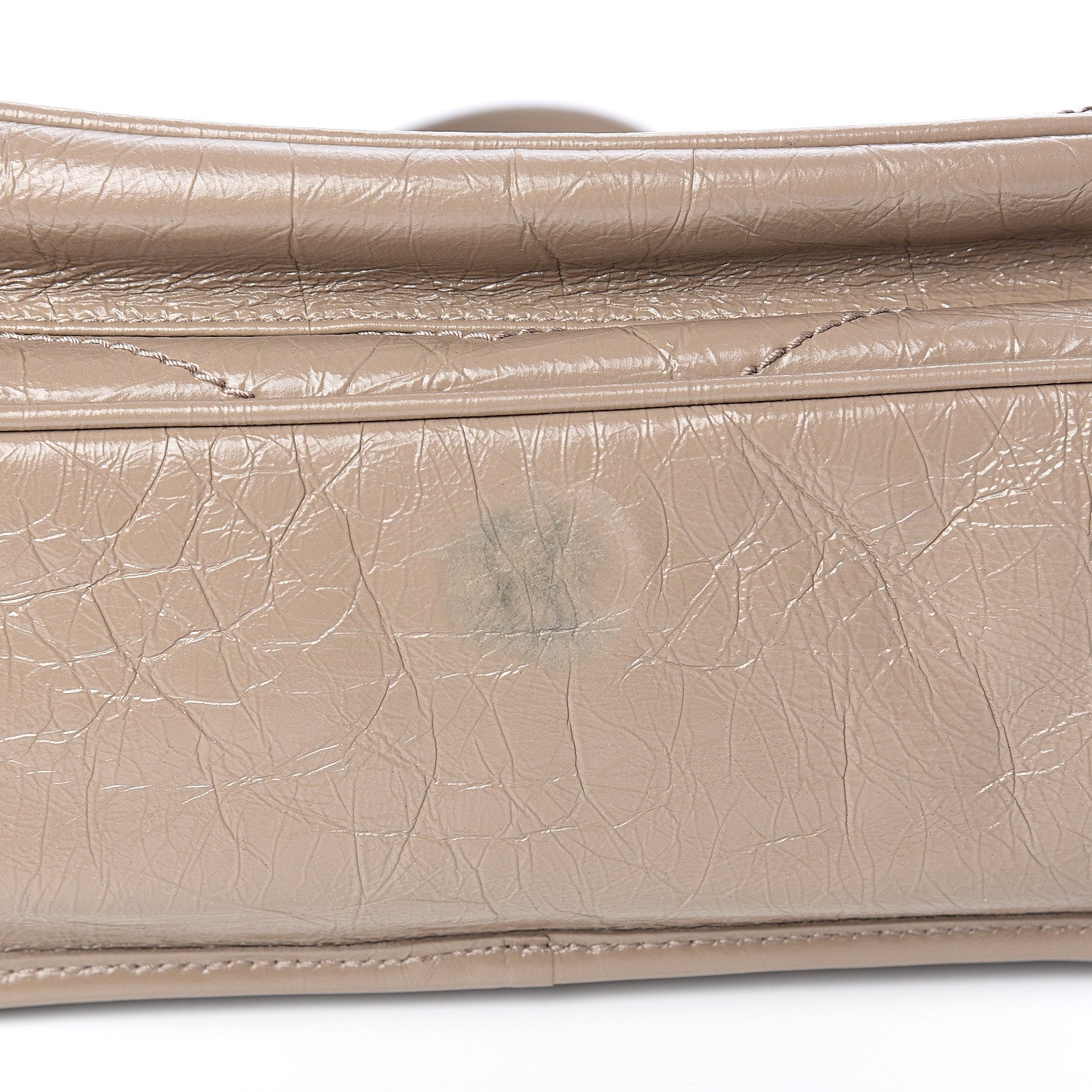 Saint Laurent Crinkled Calfskin Matelasse Monogram Medium Niki Chain Satchel Light Taupe 8 of 10
