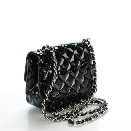 Chanel Patent Calfskin Quilted Mini Square Flap Black 3 of 8