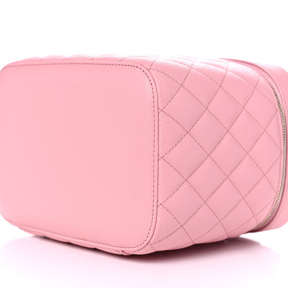 Chanel Caviar Quilted Large Vanity Pouch Pink 10 of 11