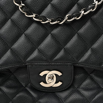Chanel Caviar Quilted Jumbo Single Flap Black 8 of 10