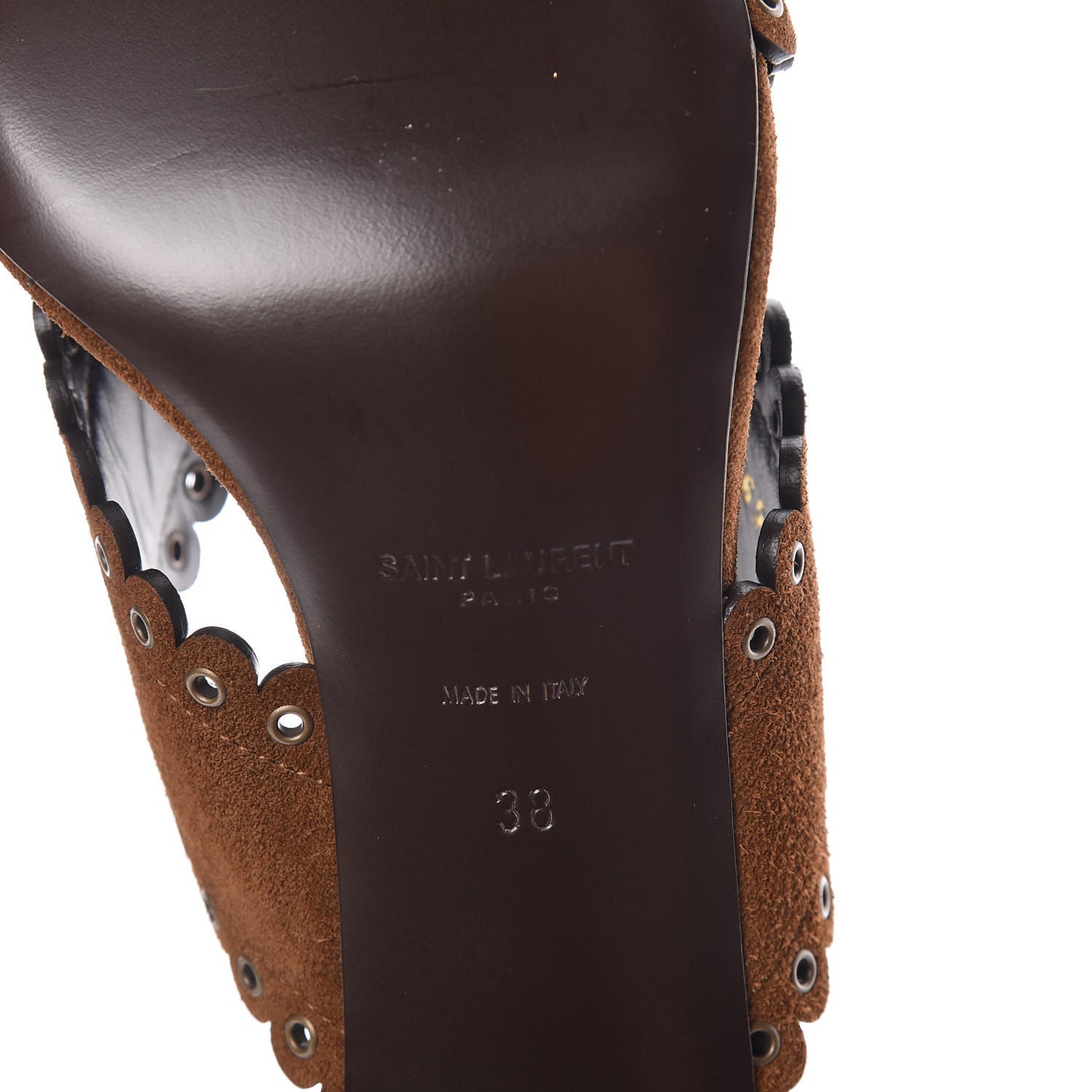 Suede Eyelet LouLou 70 Mules 38 Land