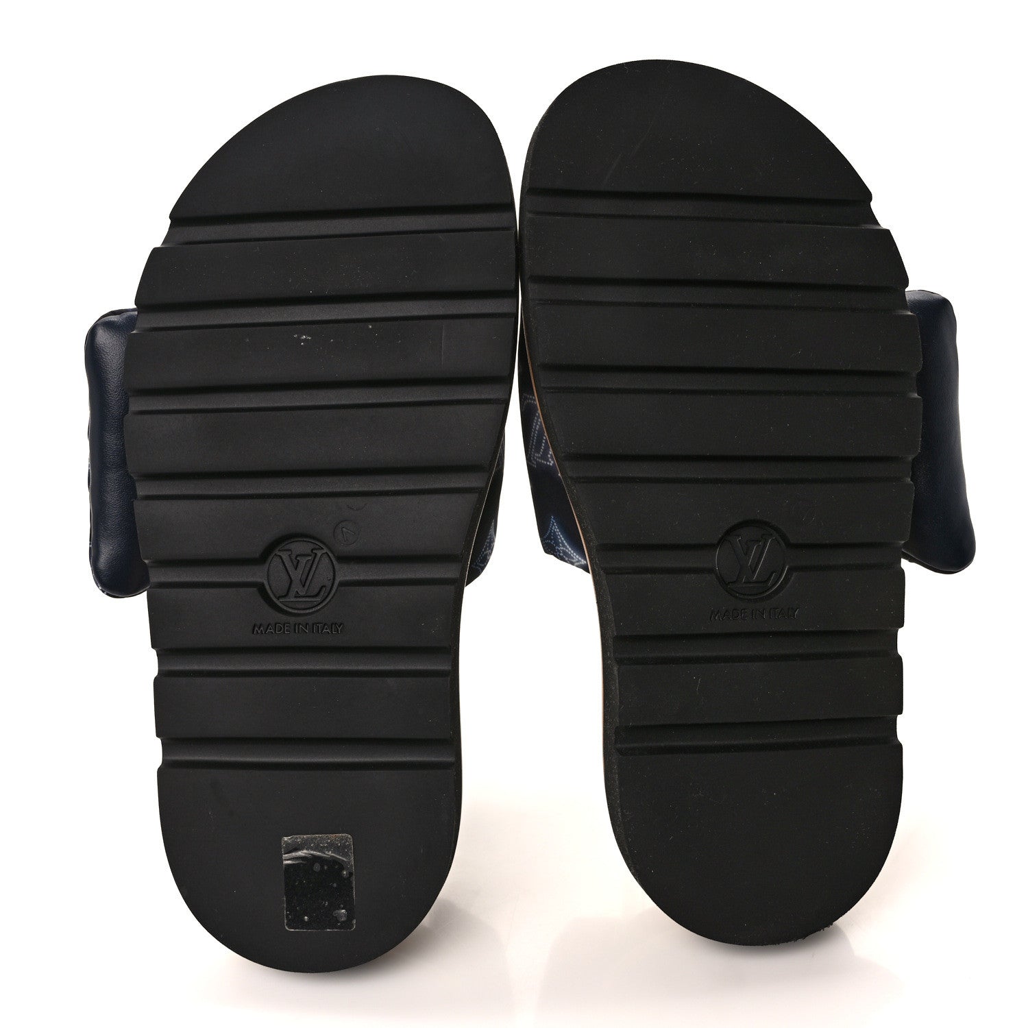 Louis Vuitton Nylon Monogram Womens Pool Pillow Comfort Mules 38 Navy Blue 5 of 8