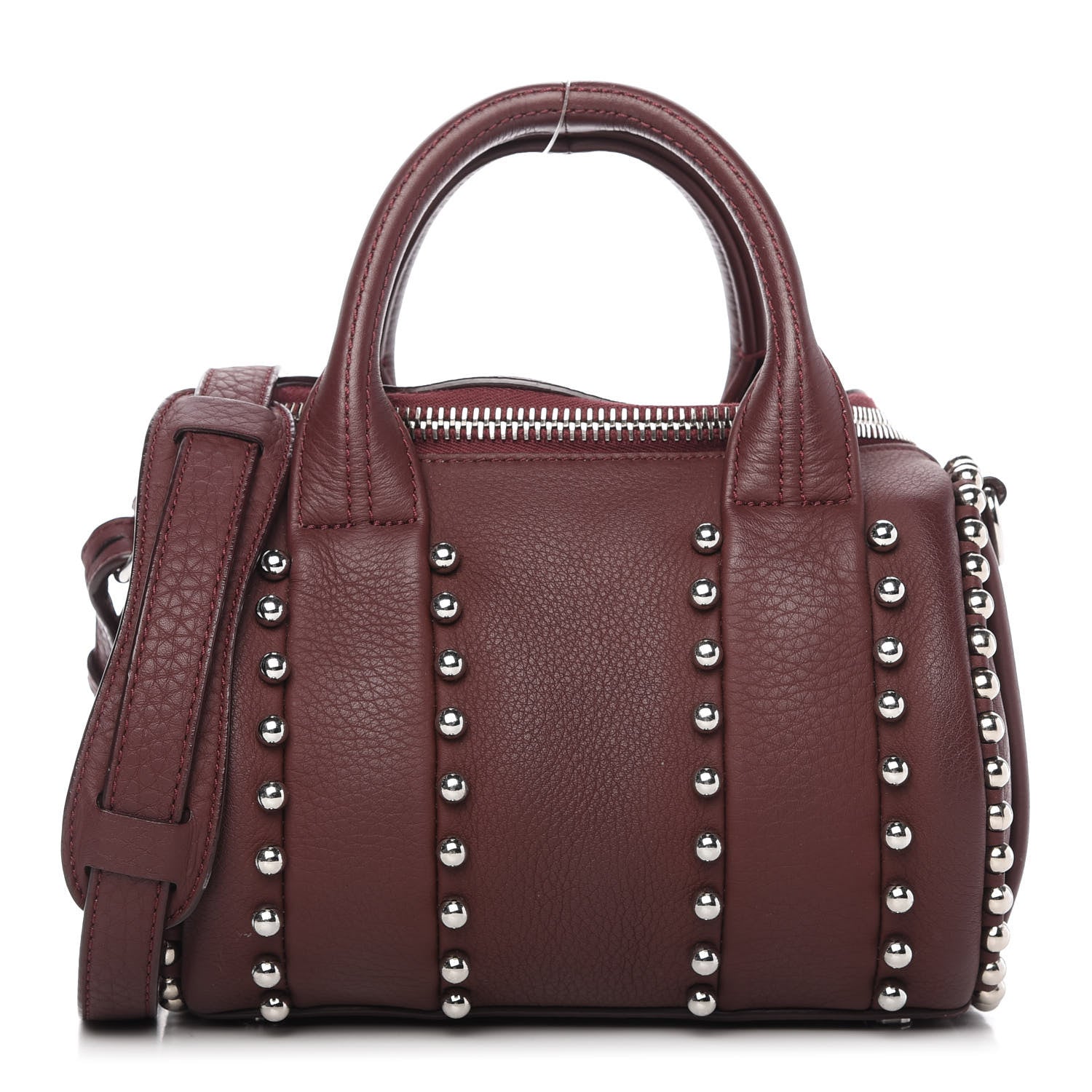 Alexander Wang Calfskin Studded Mini Rockie Matte Beet Rodium Hardware 1 of 9