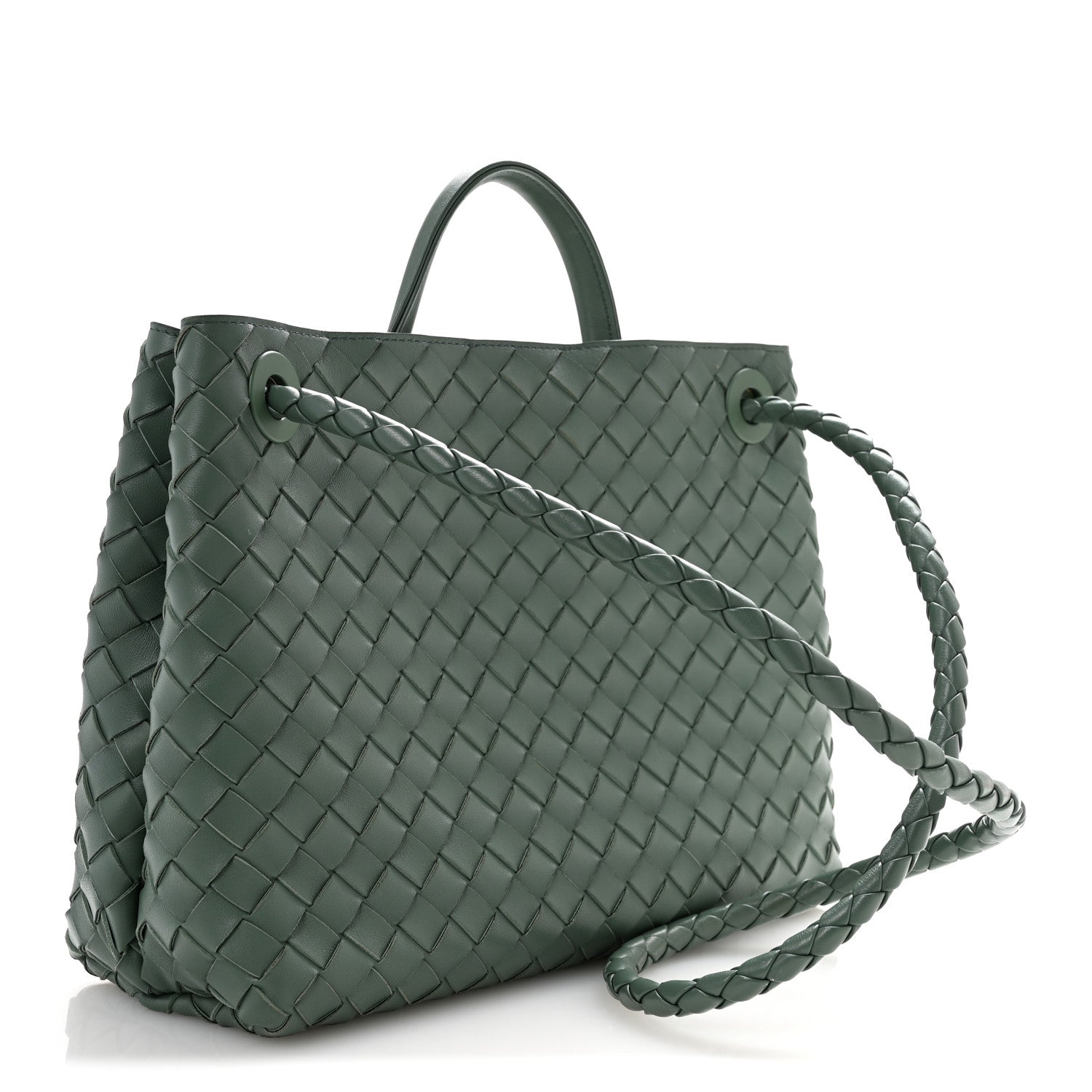 Bottega Veneta Nappa Intrecciato Medium Andiamo Shoulder Bag Aloe 3 of 13